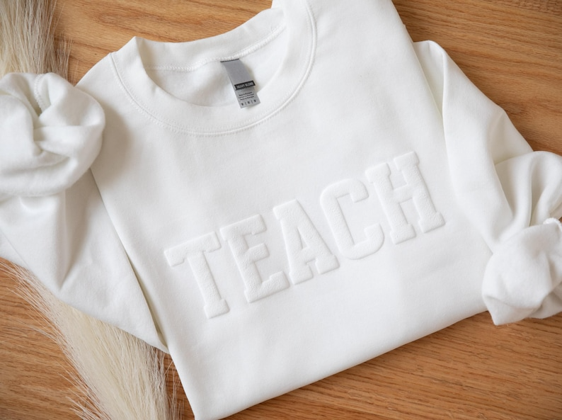 Custom Team Name Sweatshirt, Mascot Sweatshirt, Puff Print, Embossed Print, Gift for Mom, Christmas Gift Idea, School Spirit Sweatshirt
