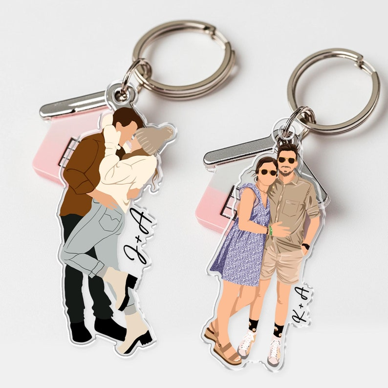 Custom Couple Photo Drive Safe Keychain, Personalized Keychain Anniversary Christmas Gift for Him Boyfriend