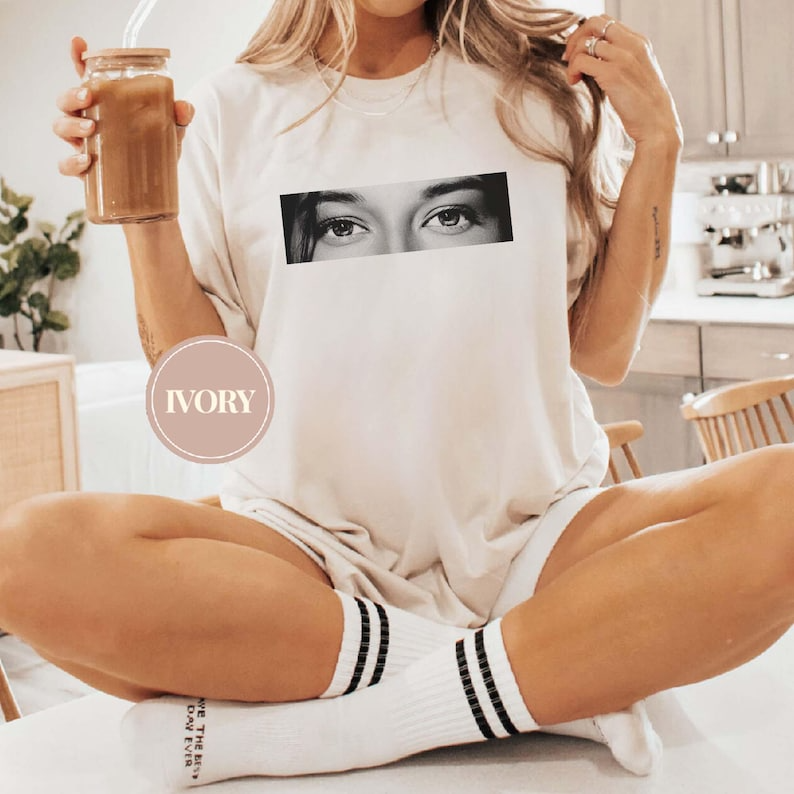 Custom Photo Human Eyes Shirt, Personalised Girlfriend Boyfriend Comfort Colors
