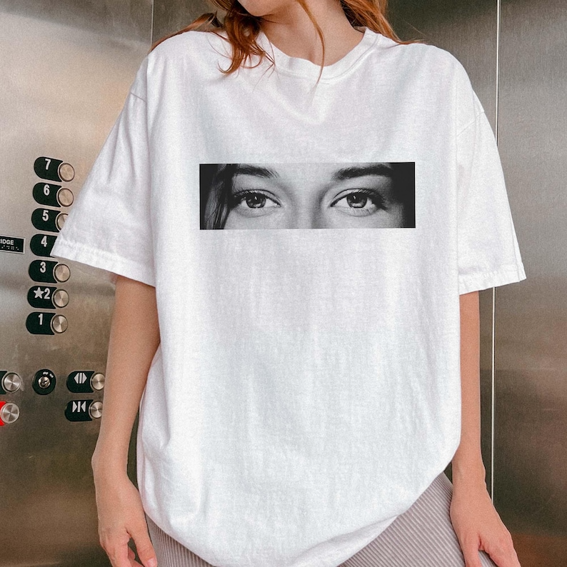 Custom Photo Human Eyes Shirt, Personalised Girlfriend Boyfriend Comfort Colors