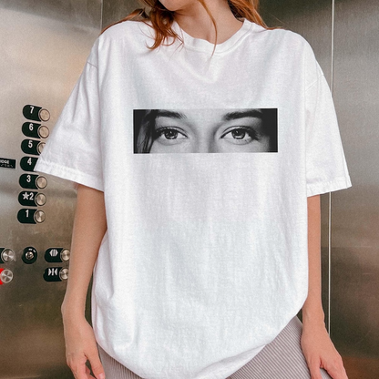 Custom Photo Human Eyes Shirt, Personalised Girlfriend Boyfriend Comfort Colors