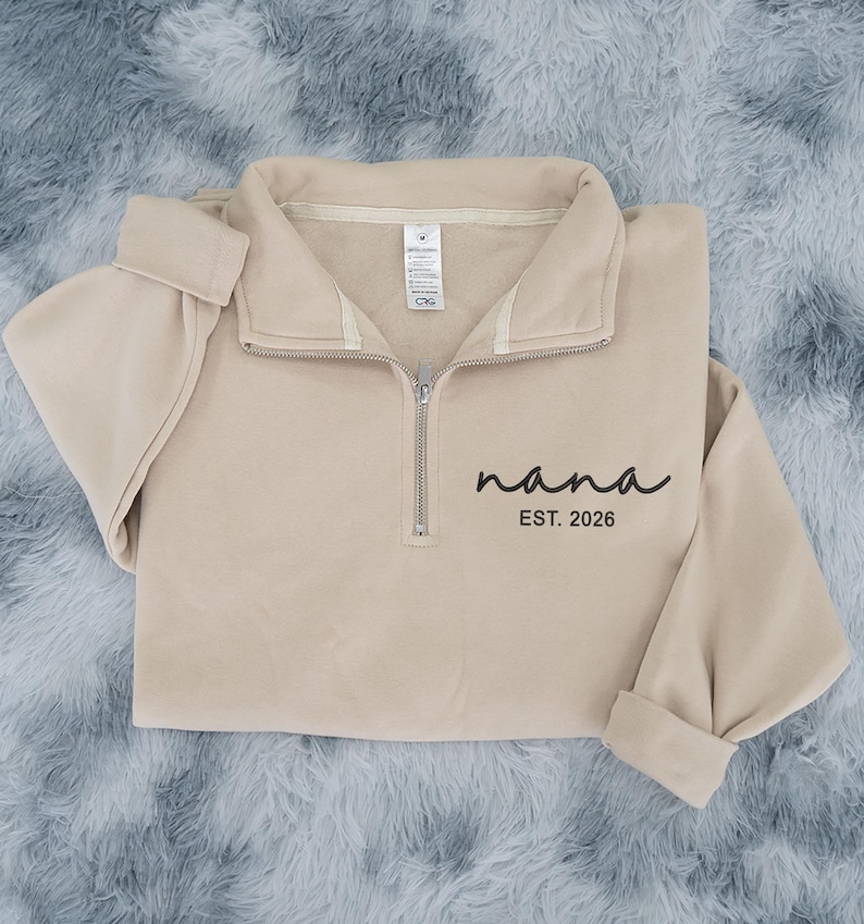 Personalized Mama & Papa Matching Embroidered Set – Custom Family Name Sweatshirt and Sweatpants – Est. 2025 Embroidery Outfit – Parents Gift for Christmas, Anniversary