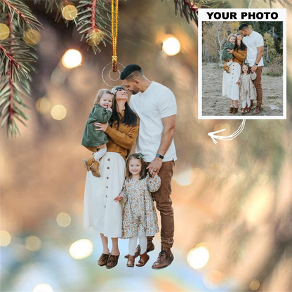 Family Photo Christmas Ornament 2025, Custom Acrylic Keepsake, Personalized Gift For Big Families And Loved Ones