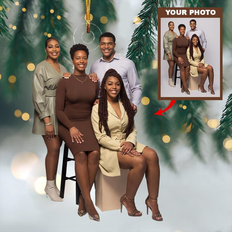 Custom Family Picture Ornament 2025, Personalized Acrylic Christmas Decoration, Unique Holiday Gift For Families And Friends