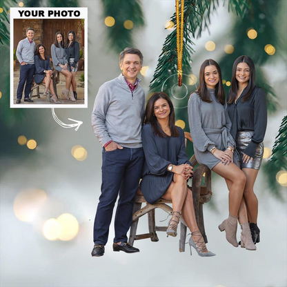 Custom Family Picture Ornament 2025, Personalized Acrylic Christmas Decoration, Unique Holiday Gift For Families And Friends
