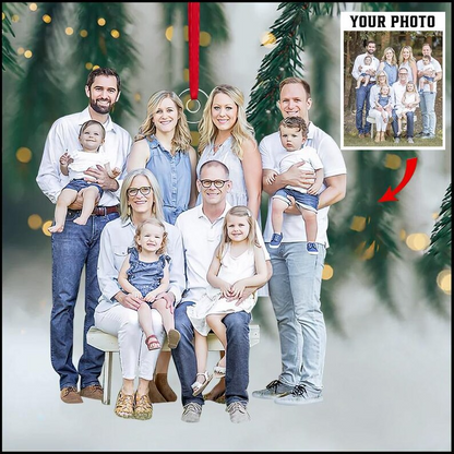 Custom Family Picture Ornament 2025, Personalized Acrylic Christmas Decoration, Unique Holiday Gift For Families And Friends