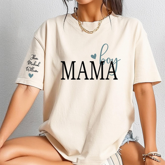 Personalized Mama Shirt with Kids Names Custom Mama T Shirt Minimalist Mama Gift for Mom Gift For Mother's Day Christmas Birthday