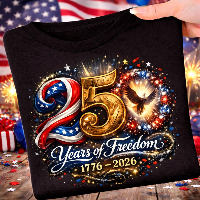 USA 250th Anniversary Shirt, 1776-2026 Years of Freedom Tee, Fourth of July Patriotic Gift for Men Women
