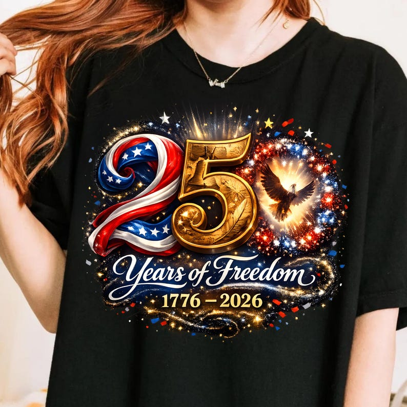 USA 250th Anniversary Shirt, 1776-2026 Years of Freedom Tee, Fourth of July Patriotic Gift for Men Women
