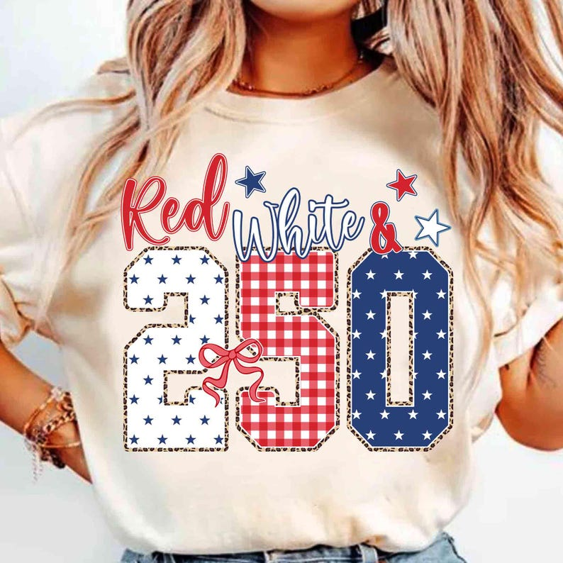 Comfort Colors Red White & 250 Shirt, America 250th Anniversary Tee, Patriotic Fourth of July T-Shirt, USA 1776-2026 Celebration Shirt