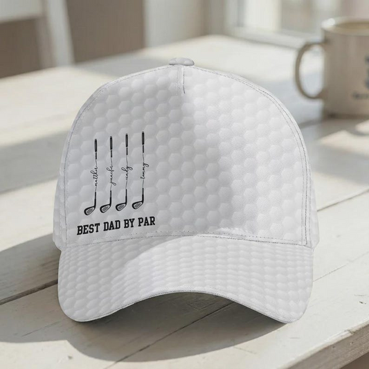 Best Dad By Par Golf Hat, Funny Golf Gift for Dad, Embroidered Golf Cap, Fathers Day Birthday Gift for Golfer
