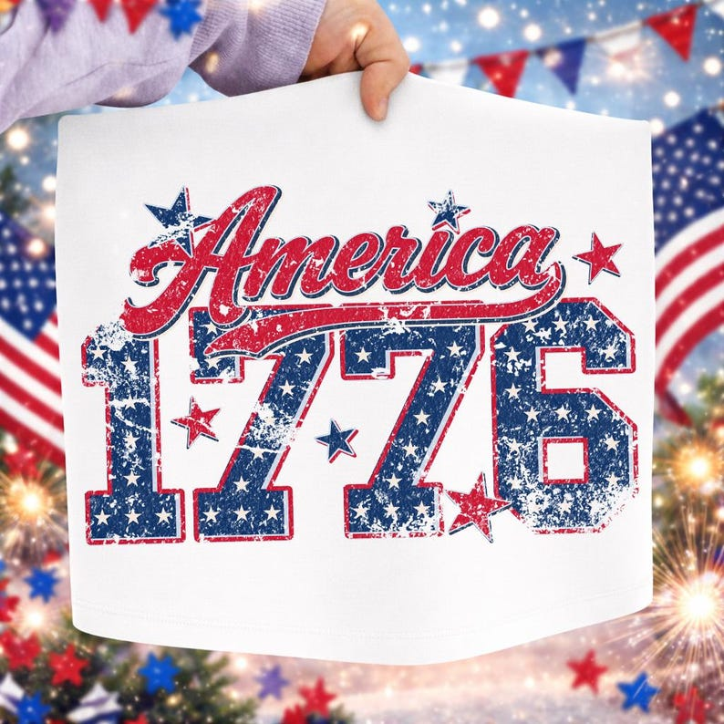 Comfort Colors America 1776 Patriotic Shirt, Distressed USA Flag Graphic Tee, Independence Day Red White Blue T Shirt, 250th Anniversary Shirt