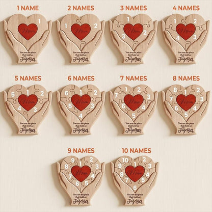 Personalized Fathers Day Wooden Puzzle, You Are The Piece That Holds Us Together Sign, Custom Gift For Dad From Kid, Printed Family Puzzle