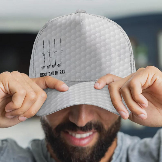 Best Dad By Par Golf Hat, Funny Golf Gift for Dad, Embroidered Golf Cap, Fathers Day Birthday Gift for Golfer