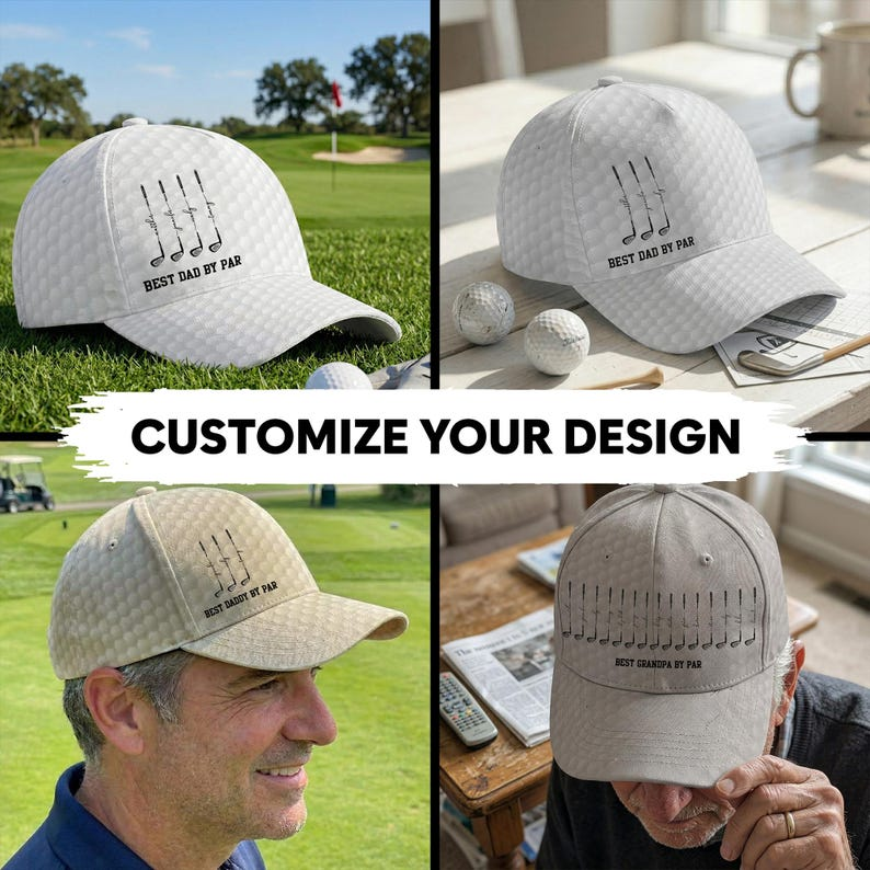 Best Dad By Par Golf Hat, Funny Golf Gift for Dad, Embroidered Golf Cap, Fathers Day Birthday Gift for Golfer