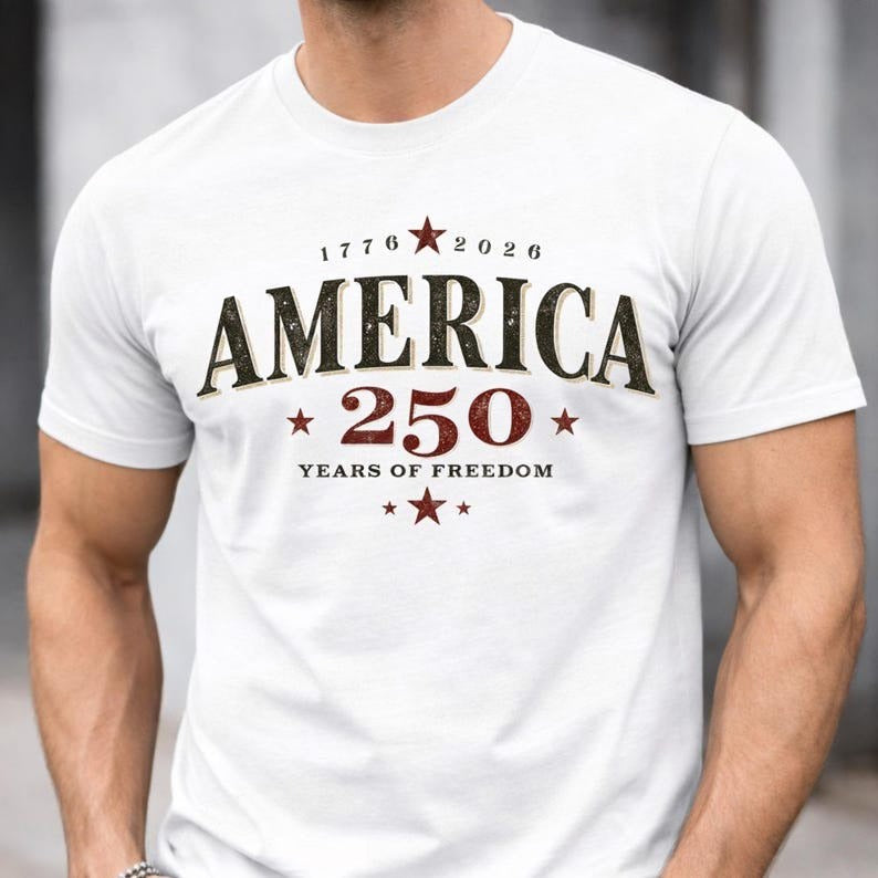 250 Years of Freedom Shirt, America 1776-2026 Patriotic Tee, Fourth of July Celebration Apparel, American Heritage Design