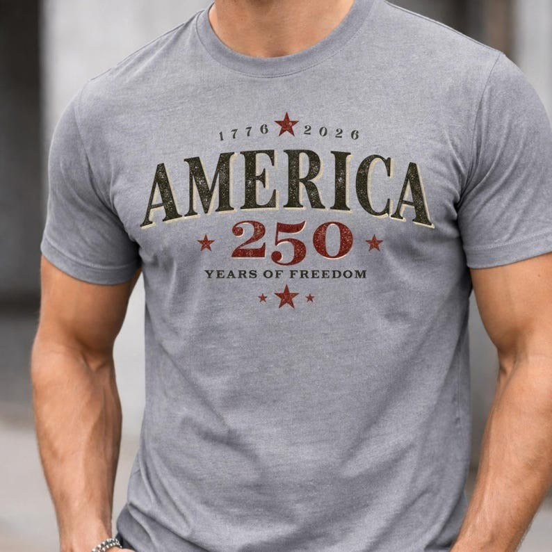 250 Years of Freedom Shirt, America 1776-2026 Patriotic Tee, Fourth of July Celebration Apparel, American Heritage Design