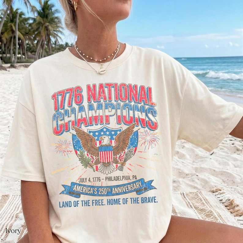 Comfort Colors America 250 Years Shirt, 1776 National Champions Eagle Tee, Retro Independence Day Shirt for Men and Women, 250th Anniversary Shirt