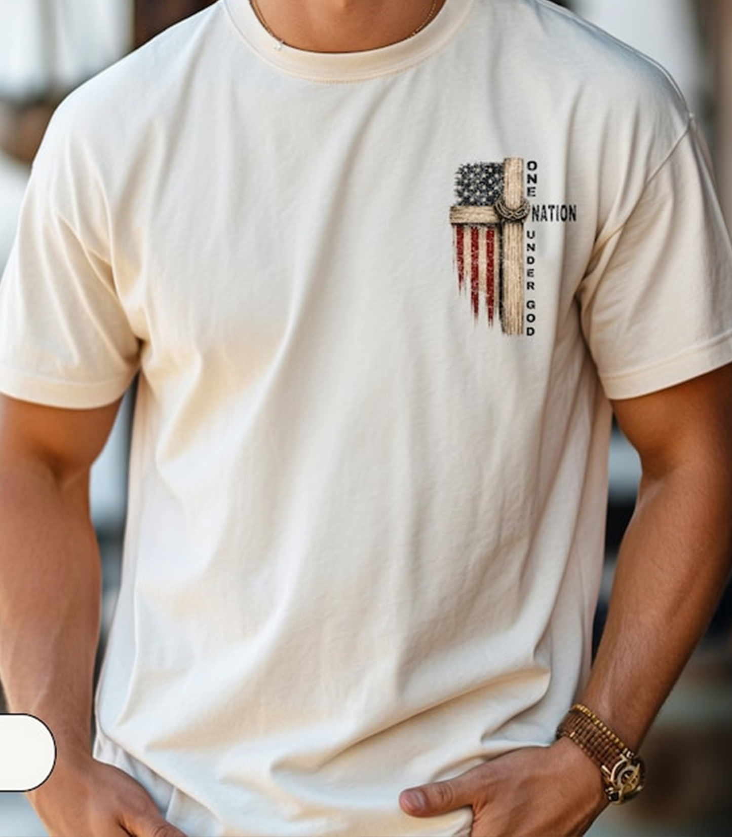 One Nation Under God 250 Years of Blessings Shirt, Christian Patriotic Back Print T-Shirt, American Flag Cross Faith Tee