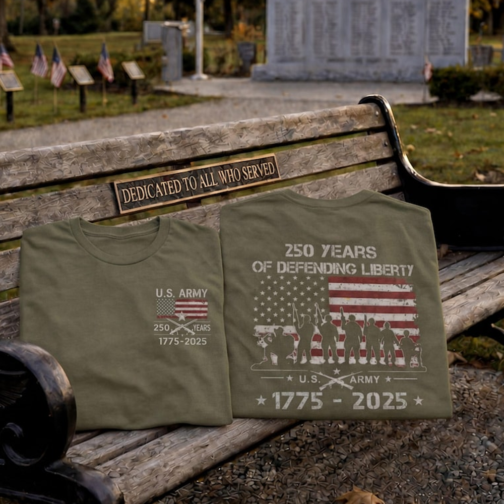 U.S. Army 250th Anniversary Shirt, Vintage Military Patriotic Tee, Veteran Appreciation Graphic T Shirt, 250th Anniversary Shirt