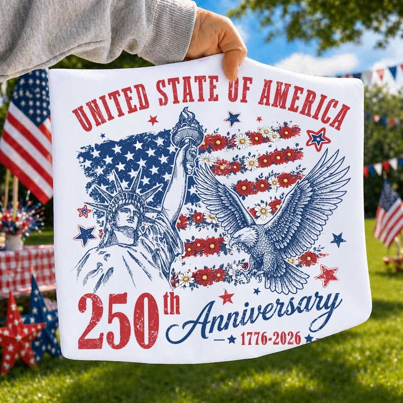Comfort Colors United States of America 250th Anniversary Shirt, Patriotic Eagle Statue of Liberty Tee, USA 1776-2026 Celebration Shirt
