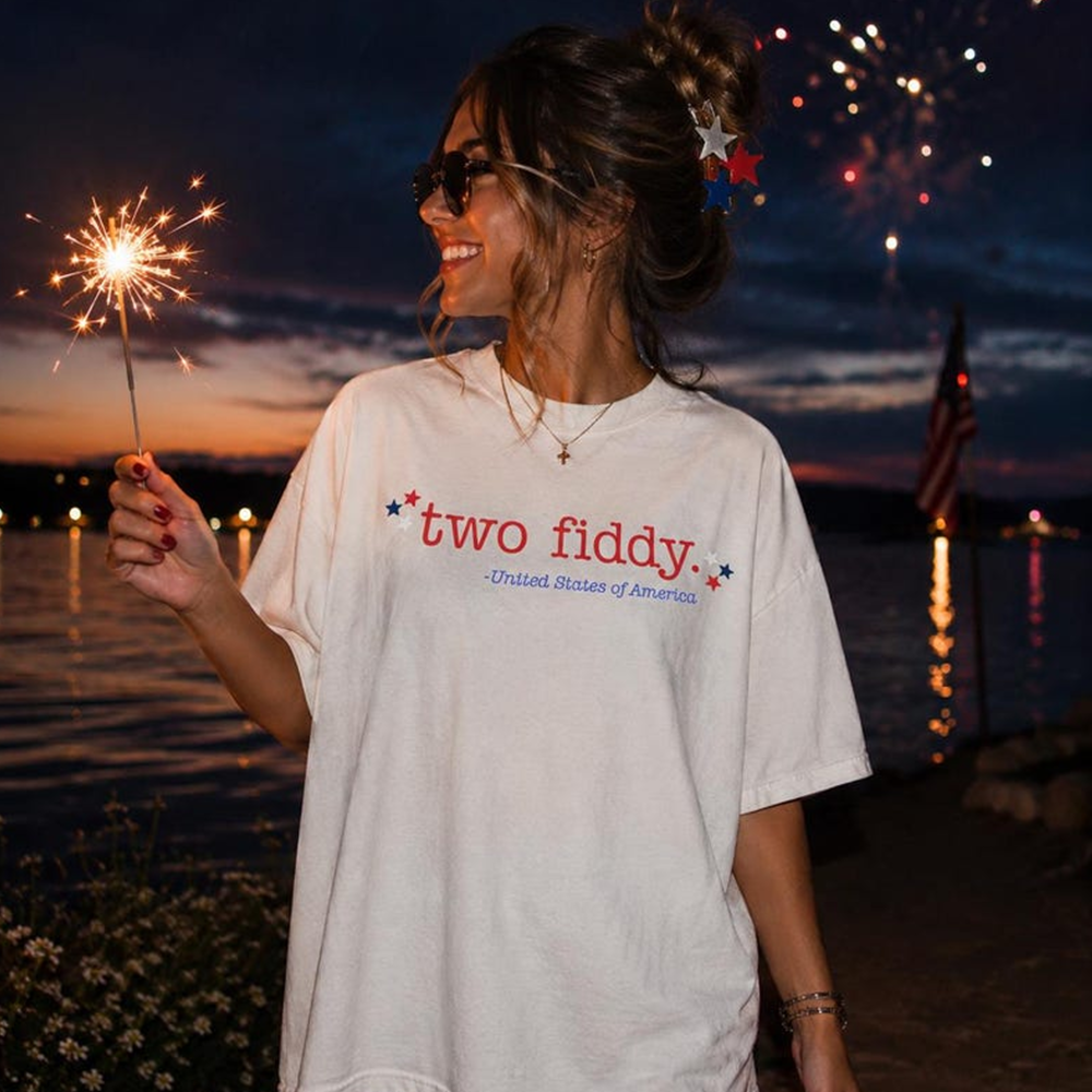 Two Fiddy United States of America Shirt, Funny Patriotic Tee, 250 Years Celebration Independence Day T Shirt, 250th Anniversary Shirt