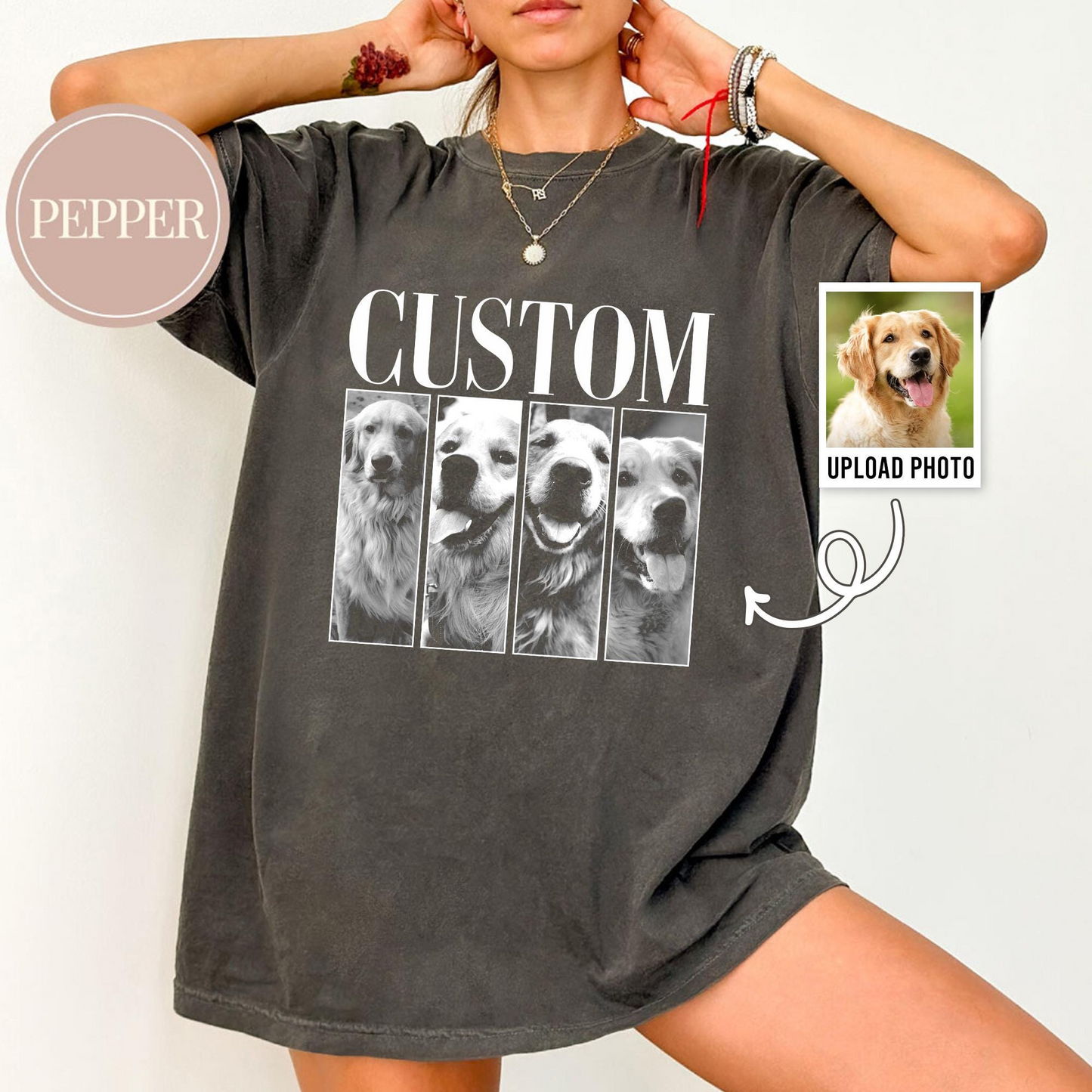 Custom Pet Photo Shirt, Personalized Comfort Colors Pet Shirt, Customized Picture Pet Shirt