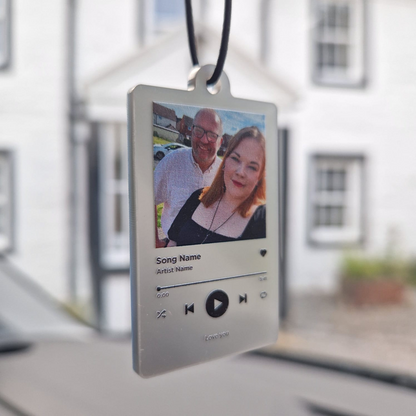 Personalized Photo Music Keychain with Custom Song and Image, Unique Couple Gift for Anniversary