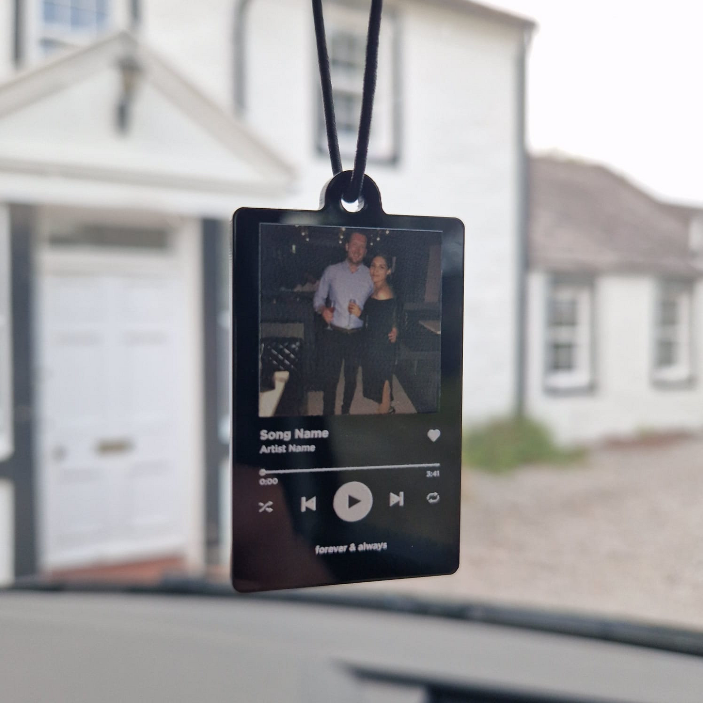 Personalized Photo Music Keychain with Custom Song and Image, Unique Couple Gift for Anniversary