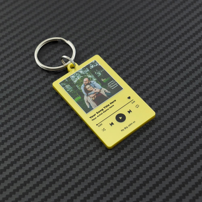 Custom Music Style Photo Keychain, Personalized Love Memory Keepsake