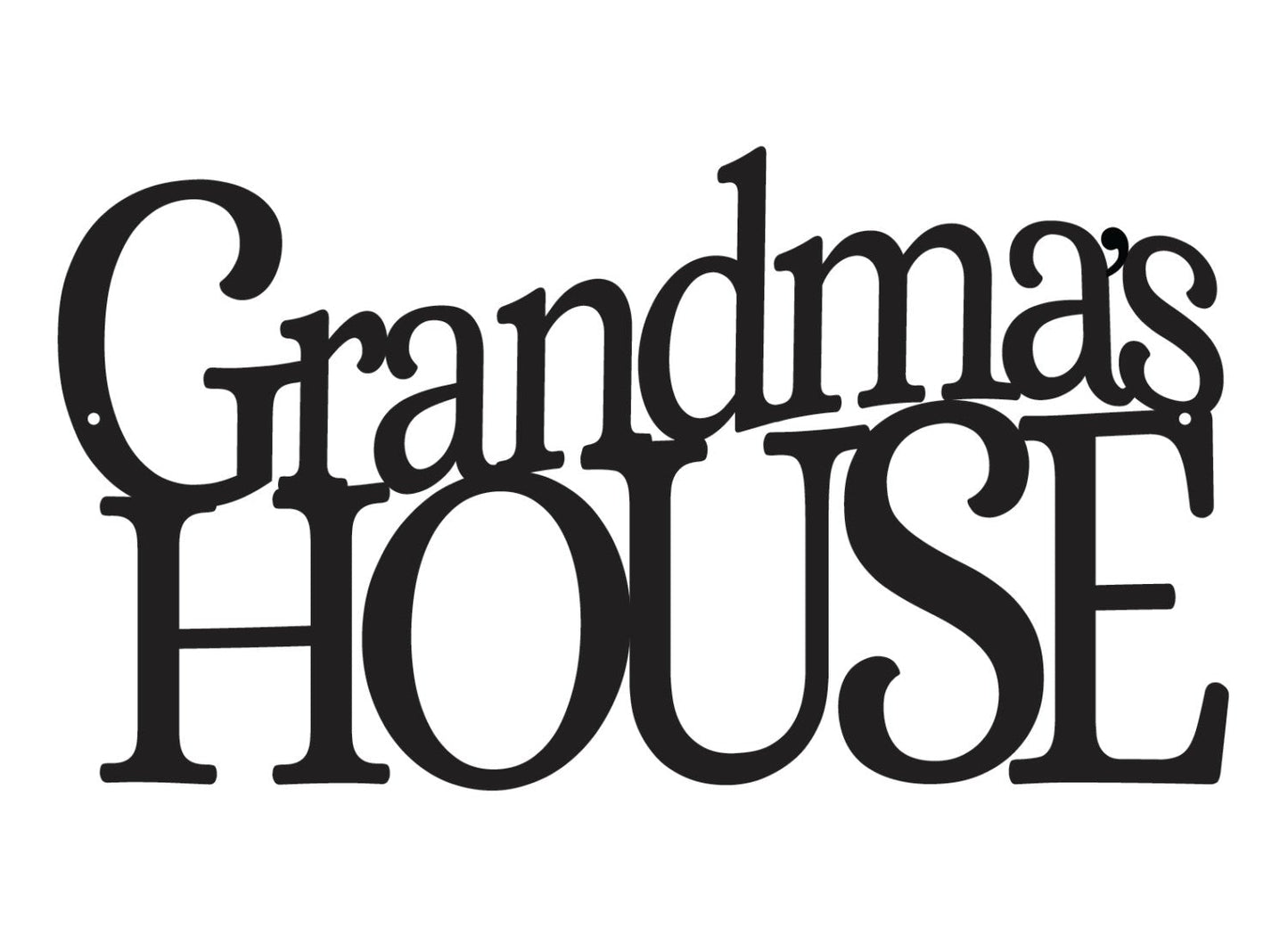 Grandma's House Metal Sign - Black Metal Wall Decor Grandmother Gift Metal Sign Metal Wall Art Wall Deco