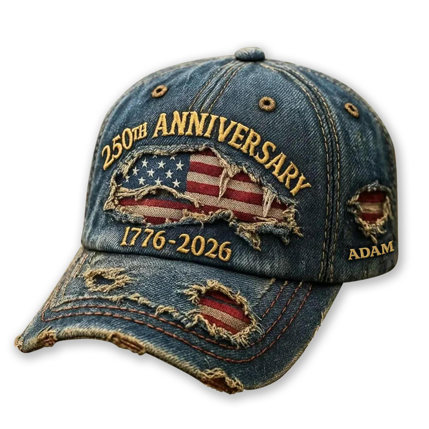 Custom American 250 Years Anniversary Printed 3D Hat, Patriotic American 250th Cap with Name, 1776–2026 Cap