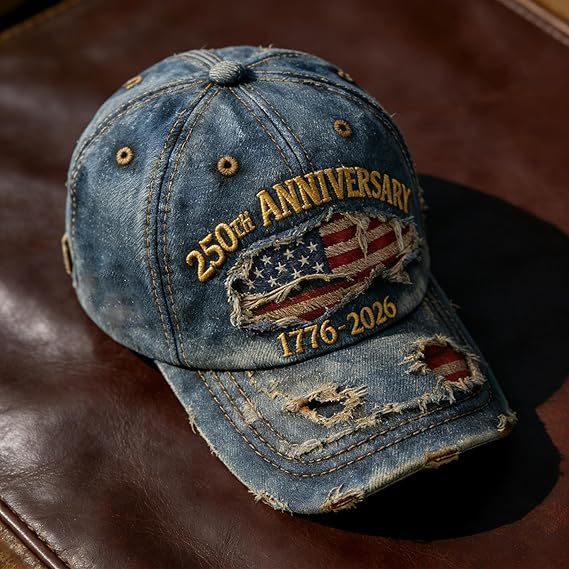 Custom American 250 Years Anniversary Printed 3D Hat, Patriotic American 250th Cap with Name, 1776–2026 Cap