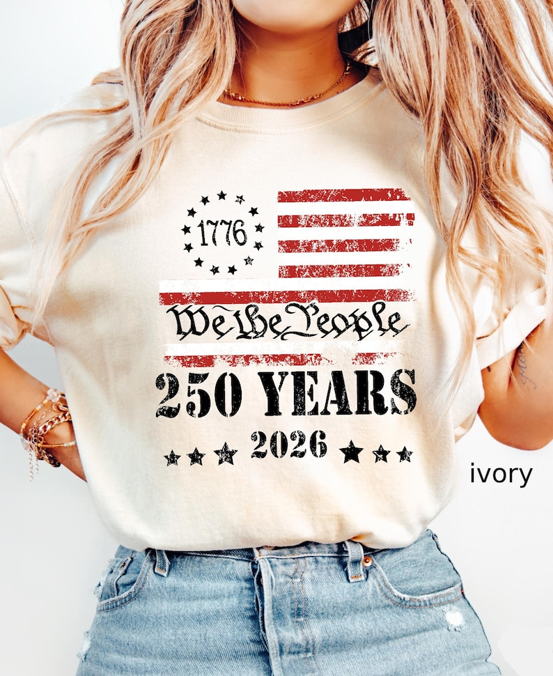 Comfort Colors® Custom We the People USA 250th Anniversary Shirt, Patriotic 1776-2026 Independence Day Tee