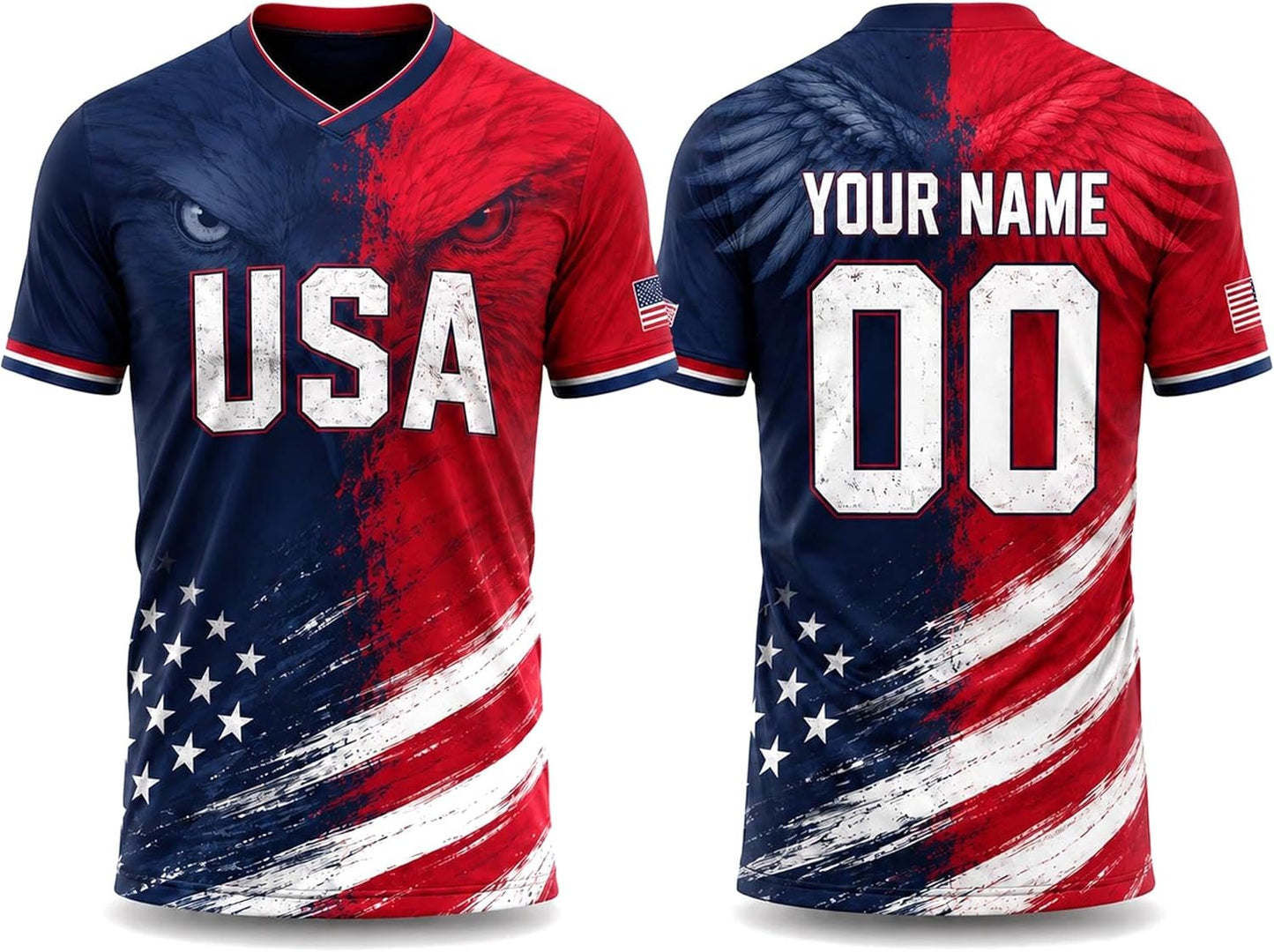 Custom USA Soccer Jersey 2026, Personalized Team Shirt for Men, Uniform with Name Number for Men Women Kids Fan Gifts