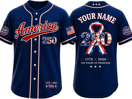 Personalized USA Baseball Jersey Custom Name Number Button Down Sports Shirt Patriotic American Flag Team for Men Women