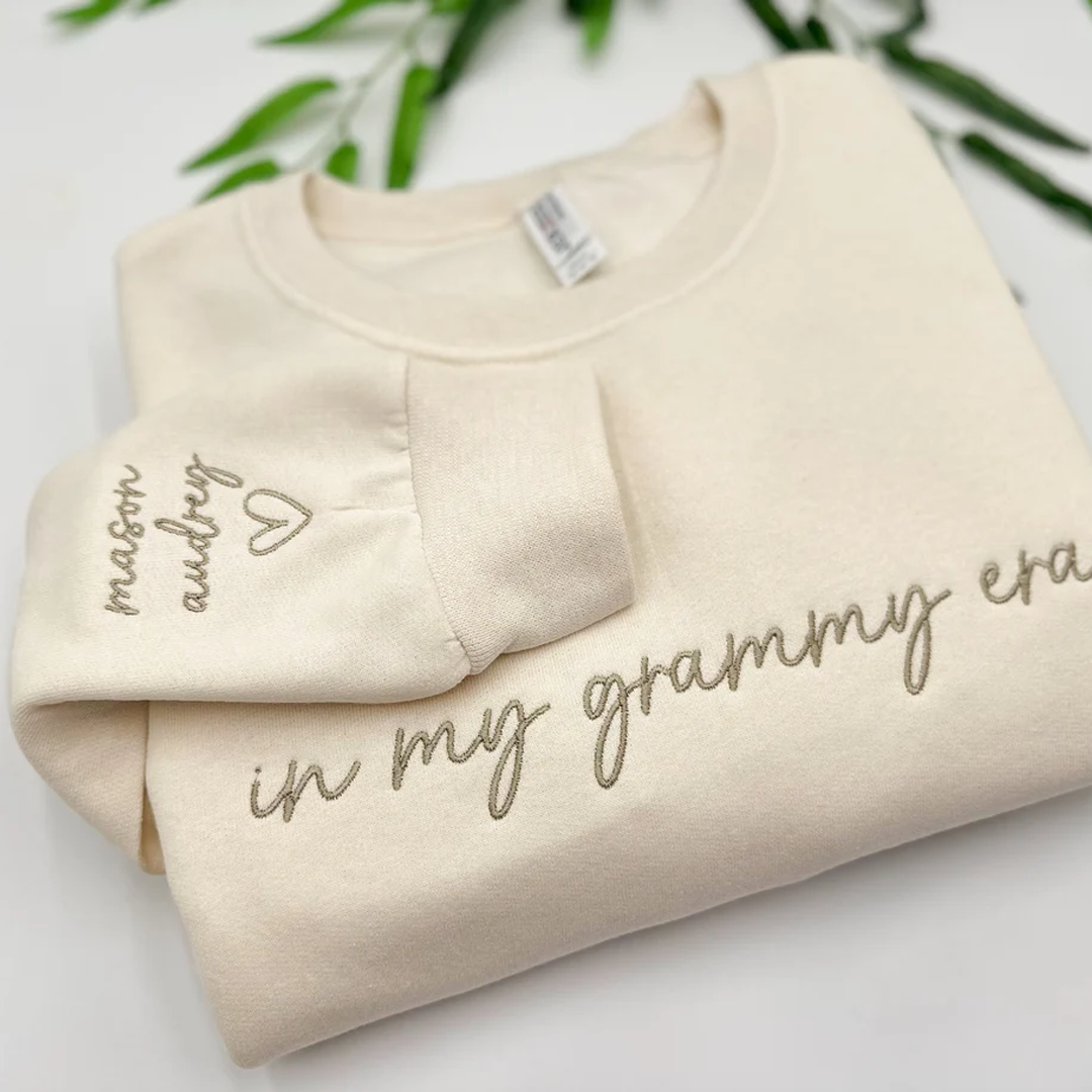 Embroidered 'In My Mom/Grandma Era' Personalized Kids Names