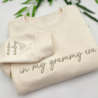 Embroidered 'In My Mom/Grandma Era' Personalized Kids Names