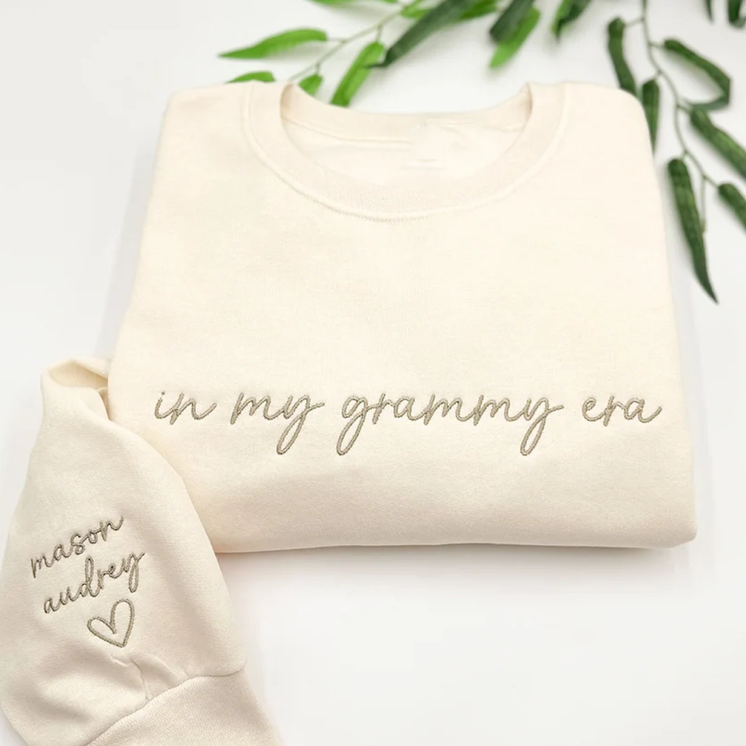 Embroidered 'In My Mom/Grandma Era' Personalized Kids Names