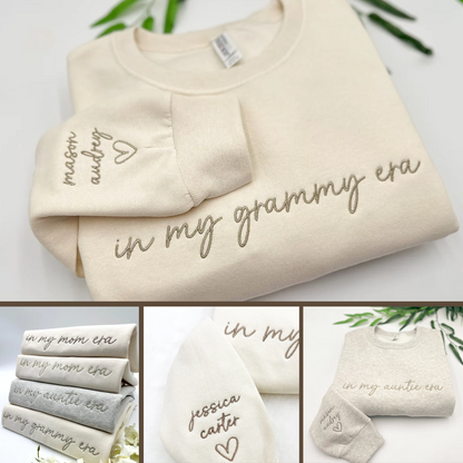 Embroidered 'In My Mom/Grandma Era' Personalized Kids Names