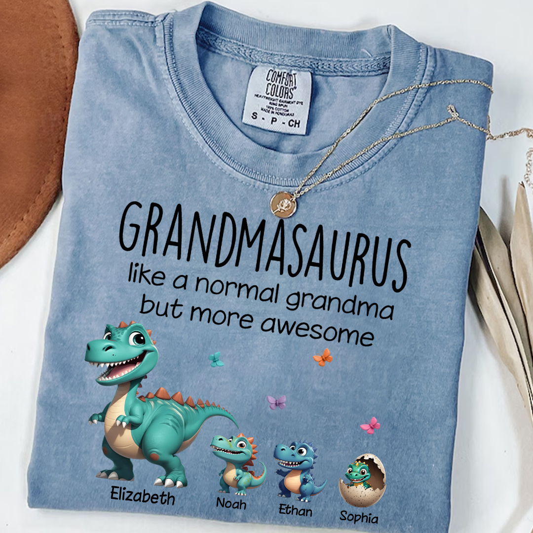 Personalized Grandmasaurus And Grandkids Gift for Grandma