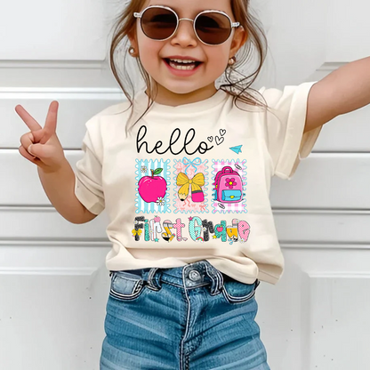 Preppy Back to School Hello Kindergarten Pre-K 1st 2d 3d 4th 5th Grades