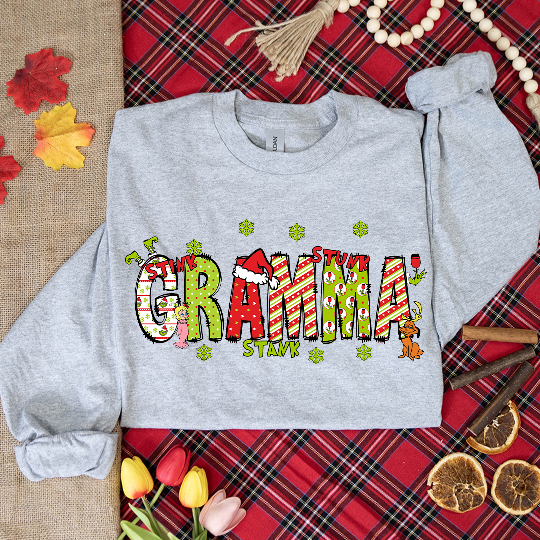 Personalized Nickname Grandma, Mom And Kids Names Christmas 2024 Longsleeve