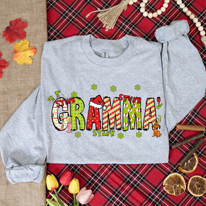 Personalized Nickname Grandma, Mom And Kids Names Christmas 2024 Longsleeve