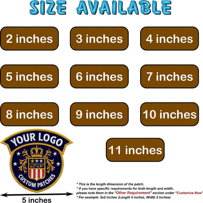 Patch Gift for Clothing, Hats, Jacket, Bags, Military, Uniform, Company - Personalized Embroidered Patches - Custom Logo, Image, Text