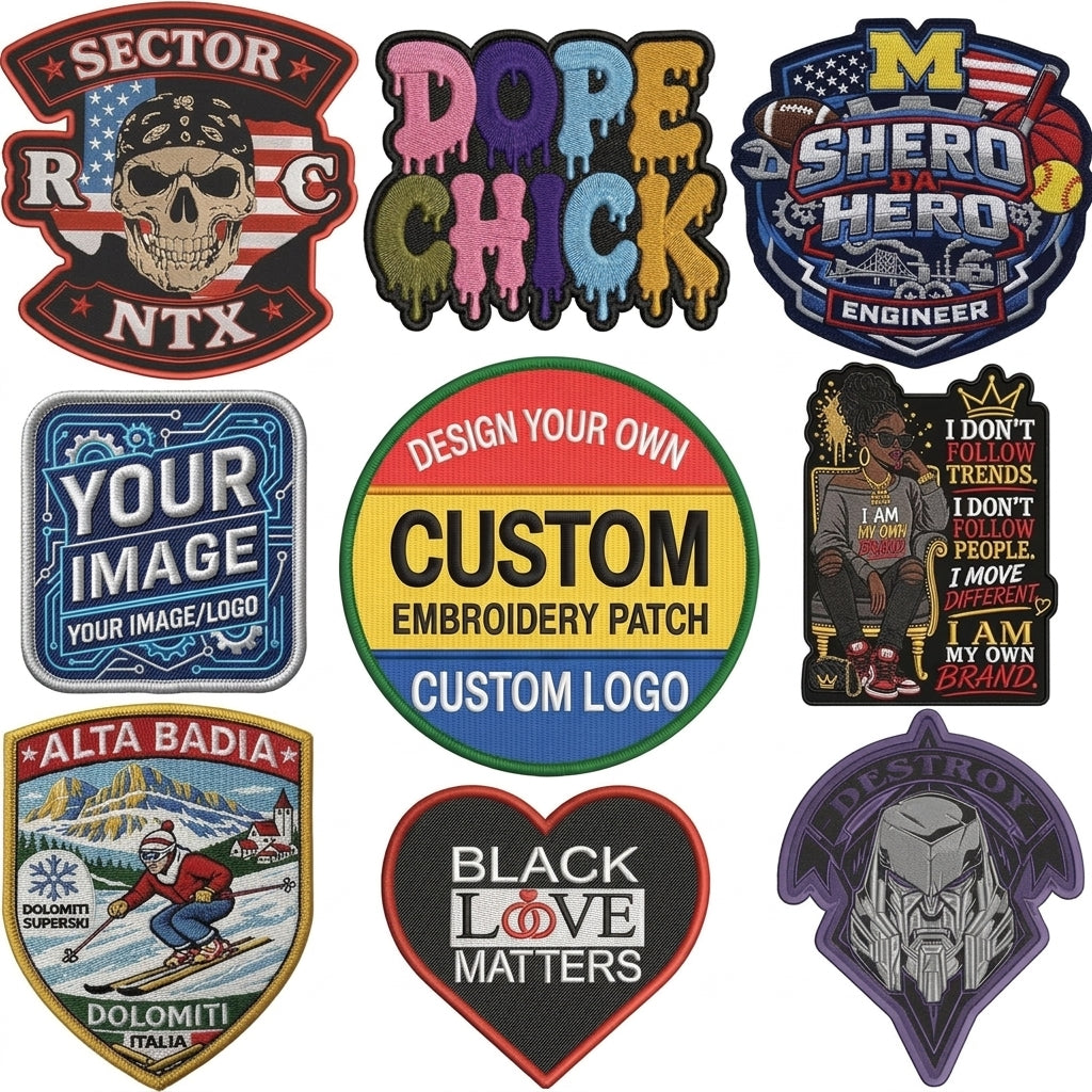 Patch Gift for Clothing, Hats, Jacket, Bags, Military, Uniform, Company - Personalized Embroidered Patches - Custom Logo, Image, Text