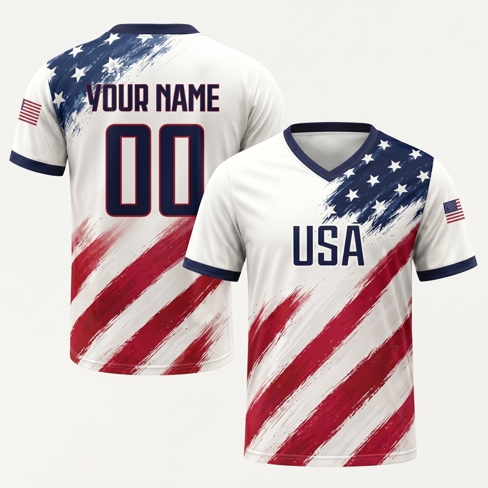 The "Team USA" Personalized Patriotic Sports Jersey