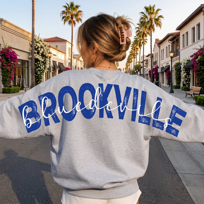 Personalized Sleeve-to-Sleeve Back Print Retro Graphic Sweatshirt