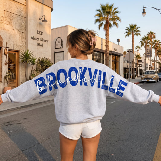 Personalized Sleeve-to-Sleeve Back Print Retro Graphic Sweatshirt