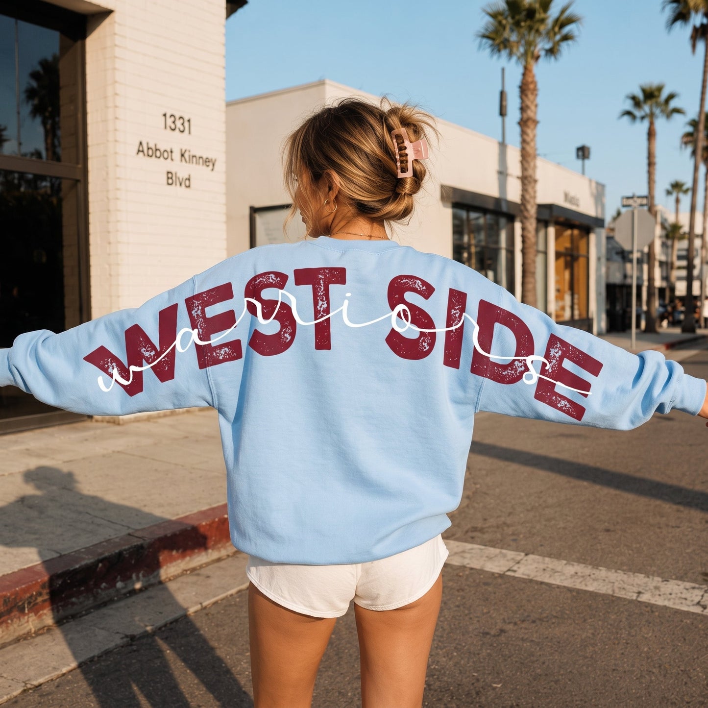 Personalized Sleeve-to-Sleeve Back Print Retro Graphic Sweatshirt